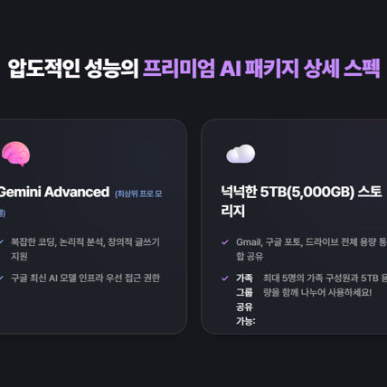 [BUNJANG] Google Gemini AI Pro 18-Month Subscription with 5TB Storage / [안심보증] 구글 제미나이 AI Pro 18개월