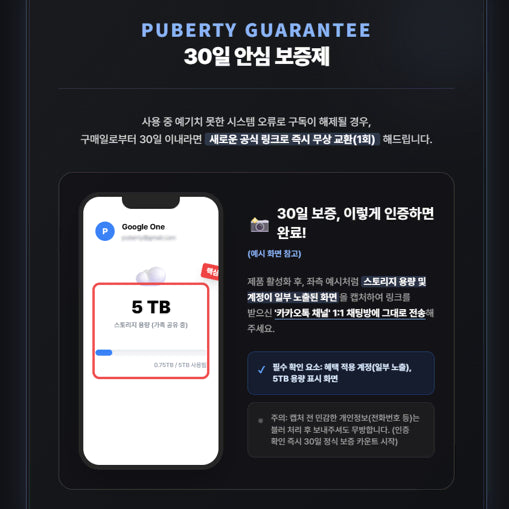 [BUNJANG] Google Gemini AI Pro 18-Month Subscription with 5TB Storage / [안심보증] 구글 제미나이 AI Pro 18개월