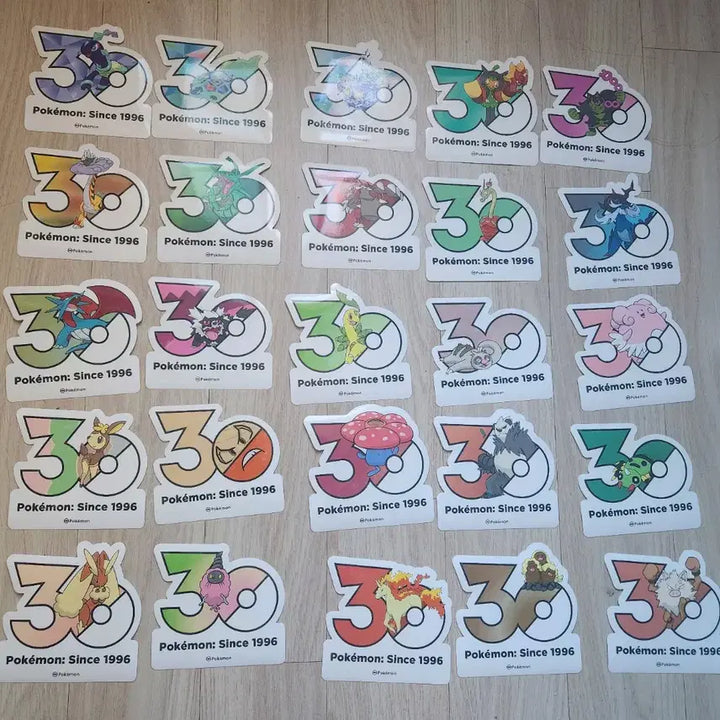 [BUNJANG] Pokemon 30th Anniversary Sticker Bundle Set / 포켓몬스터 30주년 스티커 일괄 판매
