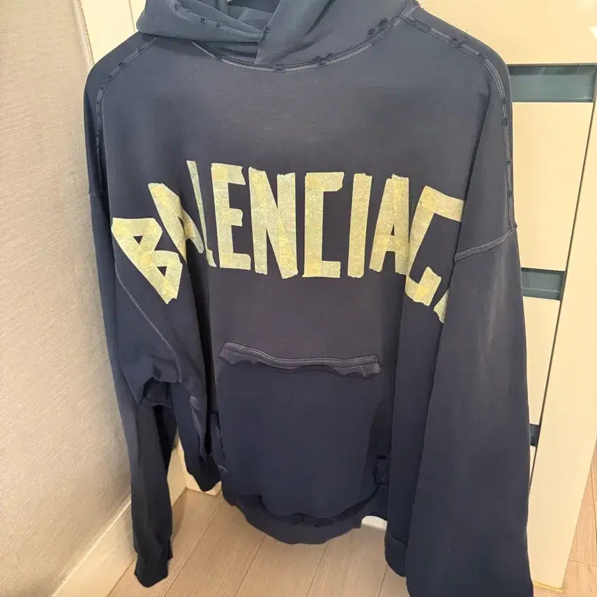 [BUNJANG] Balenciaga Tape Type Hoodie / 발렌시아가 테이프 타입 후드 (백화점 정품)
