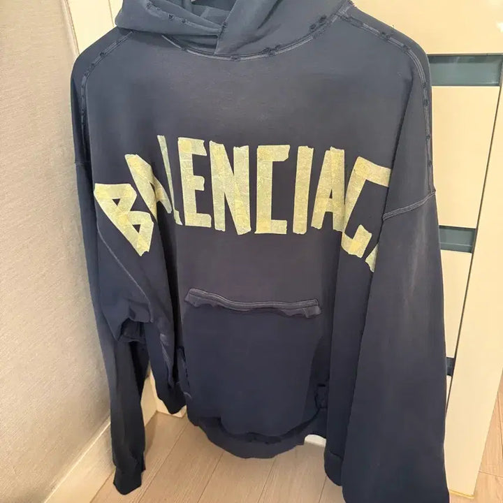 [BUNJANG] Balenciaga Tape Type Hoodie / 발렌시아가 테이프 타입 후드 (백화점 정품)