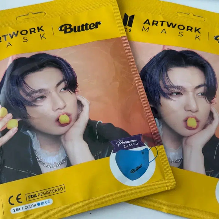 [BUNJANG] BTS Butter Artwork Mask (Jungkook) / BTS 버터 아트워크 마스크 블루 정국
