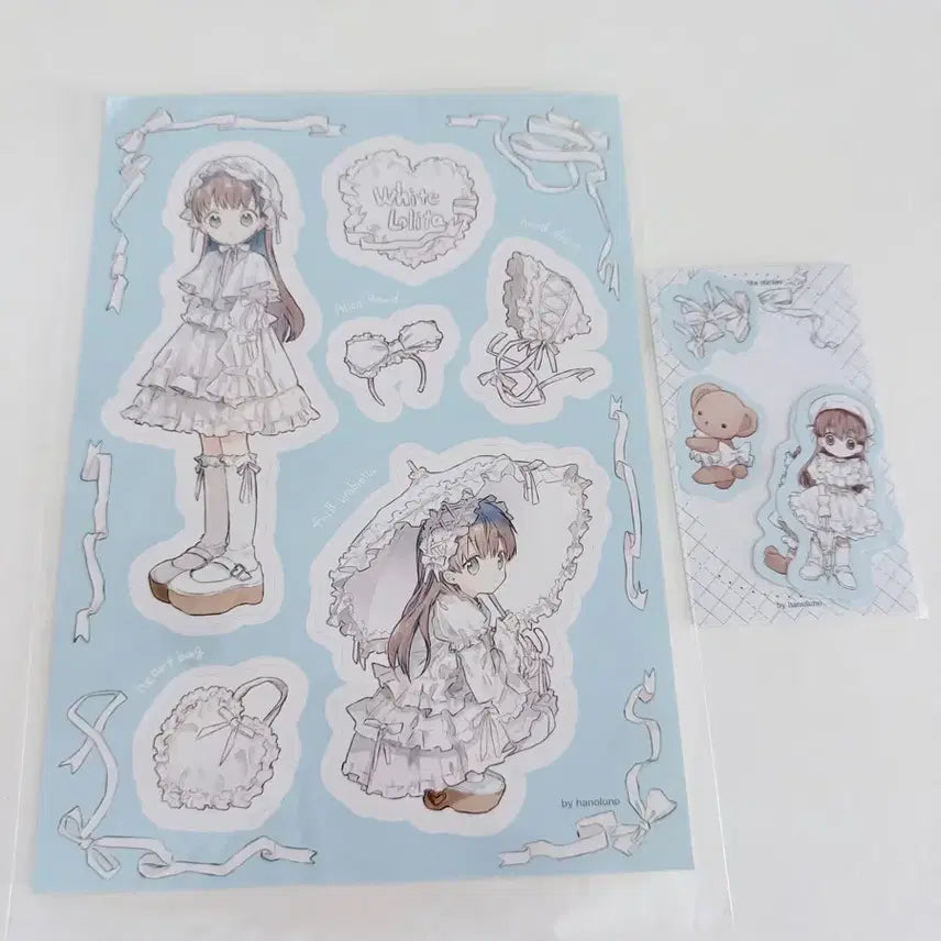 [BUNJANG] Hanoluno White Lolita Sticker Set / Hanoluno white lolita 화이트롤리타 스티커 세트판매
