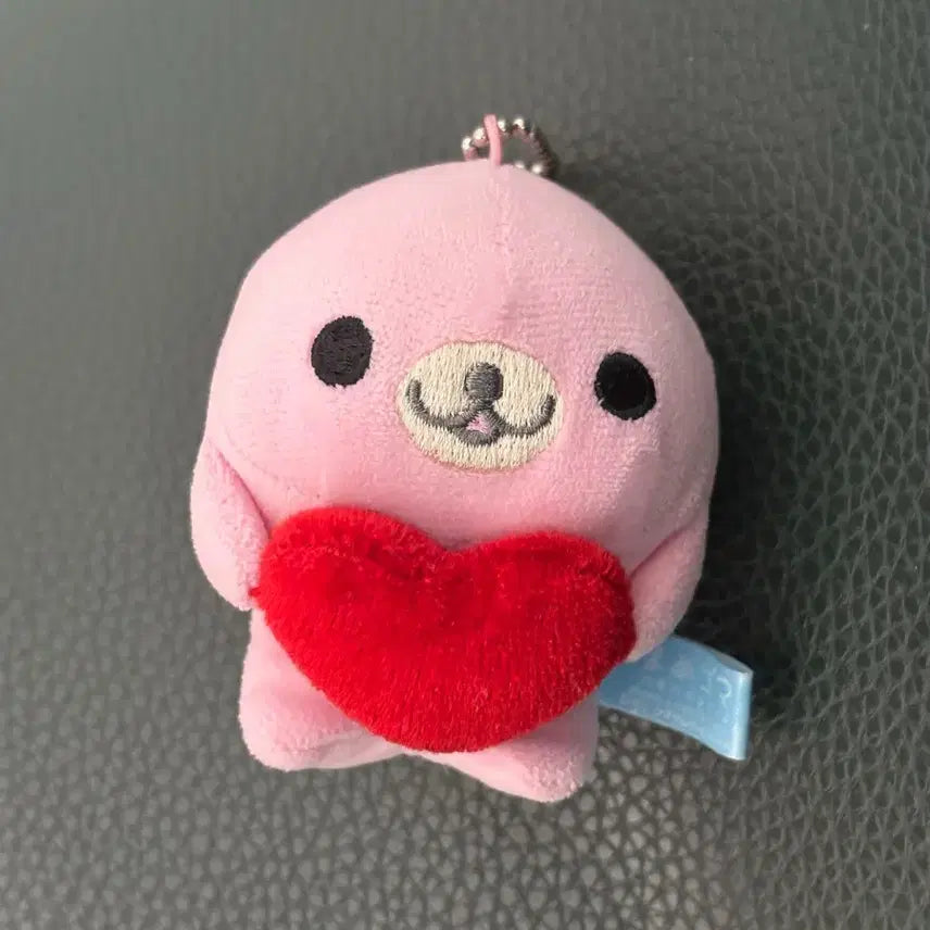 [BUNJANG] Rare Heart Pink Mametora Sakuragoma Mascot Keychain Charm / 레어 하트 핑크 마메고마 사쿠라고마 키링 인형