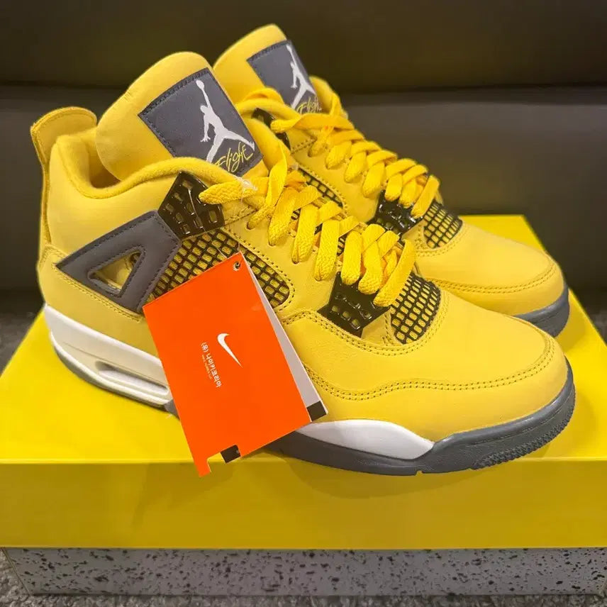 [BUNJANG] Nike Jordan 4 Retro Yellow / (275) 새상품 나이키 조던 4 레트로 옐로우