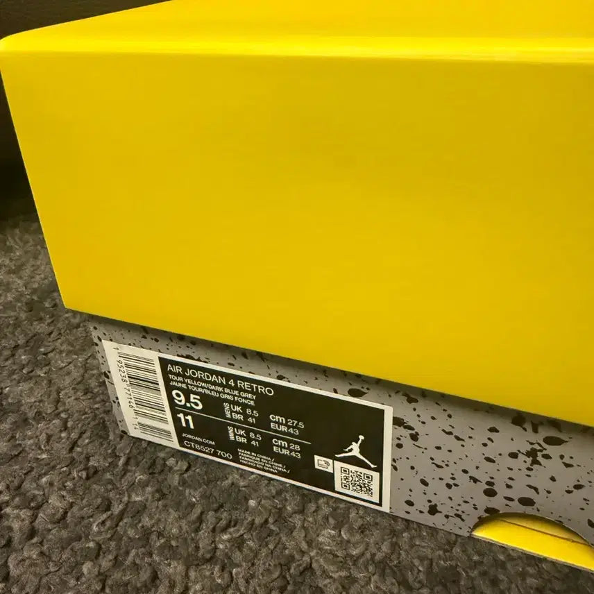 [BUNJANG] Nike Jordan 4 Retro Yellow / (275) 새상품 나이키 조던 4 레트로 옐로우