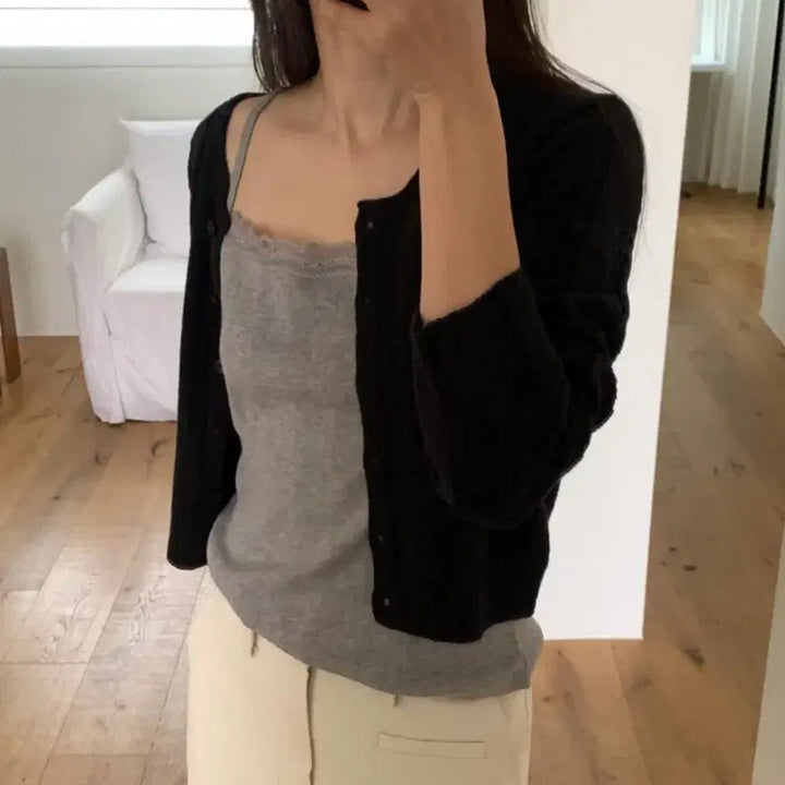 [BUNJANG] Monoha Lace Layered Camisole / 진심 레이스 레이어드 나시   모노하 리본빛 낫띵리튼 더바넷