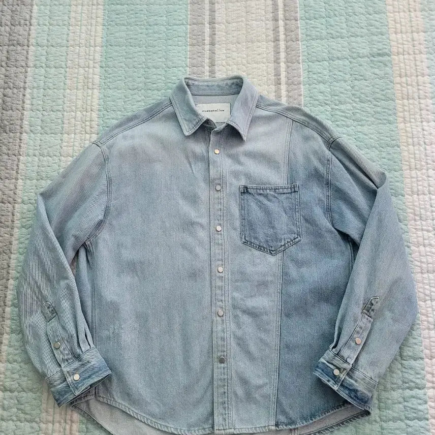 [BUNJANG] Customellow Oversized Denim Shirt Jacket / 커스텀 멜로우 Customellow 오버핏 셔츠형 데님자켓 M 105