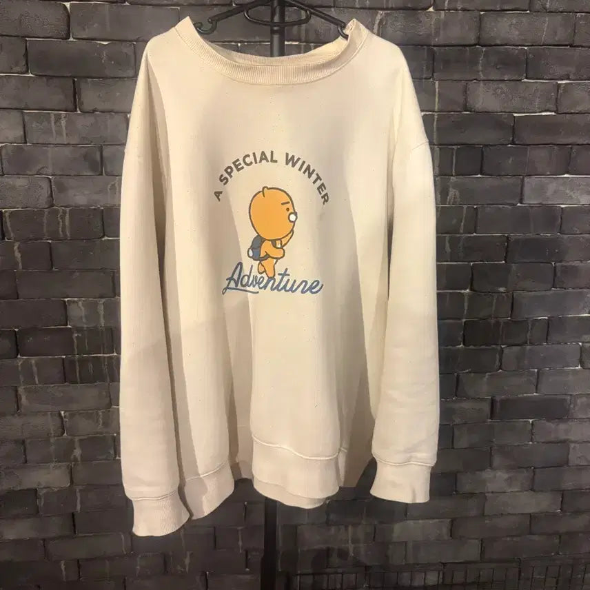 [BUNJANG] Kakao Friends Ryan Sweatshirt Ivory XXL / [중고/XXL]카카오 라이언맨투맨 (아이보리)