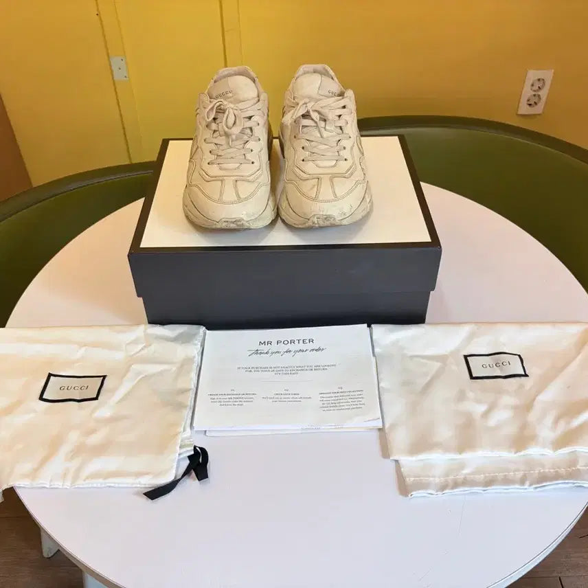 [BUNJANG] Gucci Rhyton Logo Strap Shoes Size 6 / 구찌 라이톤 띠로고 6사이즈