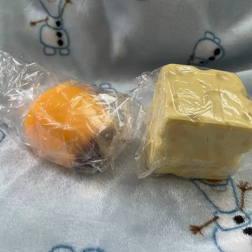 [BUNJANG] Pudding Crunch Slime &amp; Cheese Squishy Set / 푸딩 크런치 슬랑이 + 치즈 스퀴시 = 반택비포함