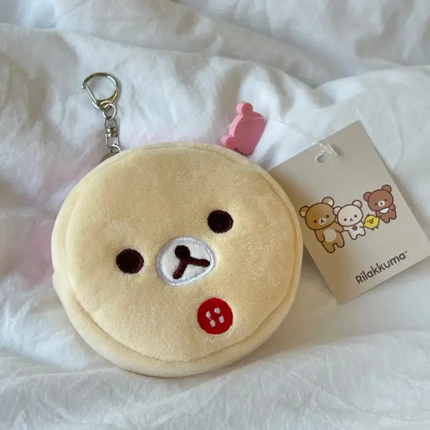 [BUNJANG] San-X Rilakkuma Korilakkuma Face Pouch Keychain / 택0,새상품) 산엑스 리락쿠마 코리락쿠마 페이스 원형 파우치 키링