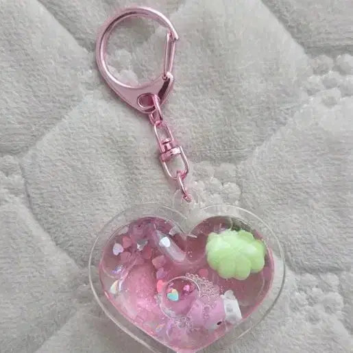 [BUNJANG] Sanrio My Melody Heart Water Ball Keyring / [정품] 산리오 마이멜로디 하트 워터볼 키링