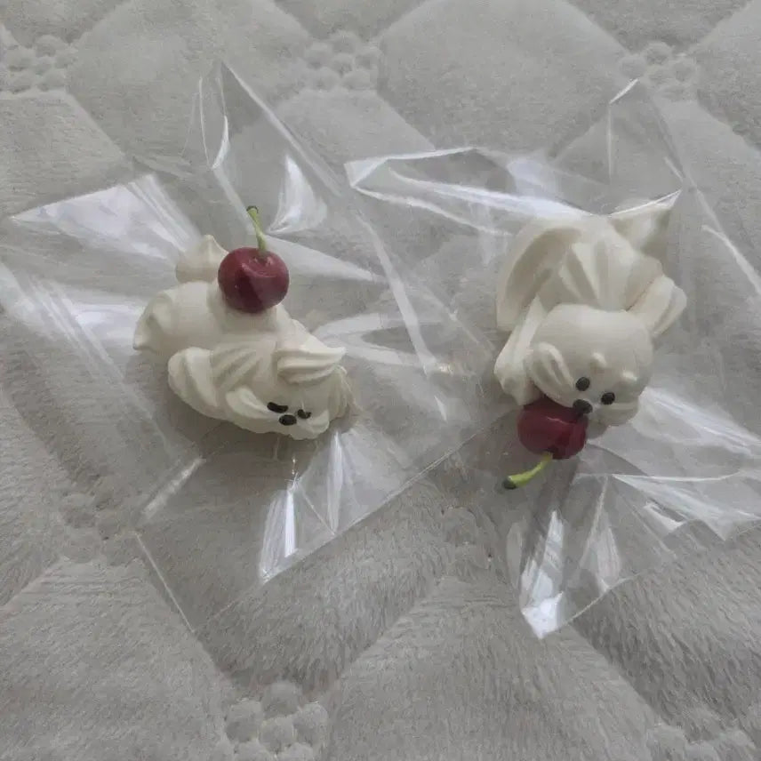[BUNJANG] Dog Cherry Figure Set (2 Variants) / 강아지 체리 피규어 2종 세트