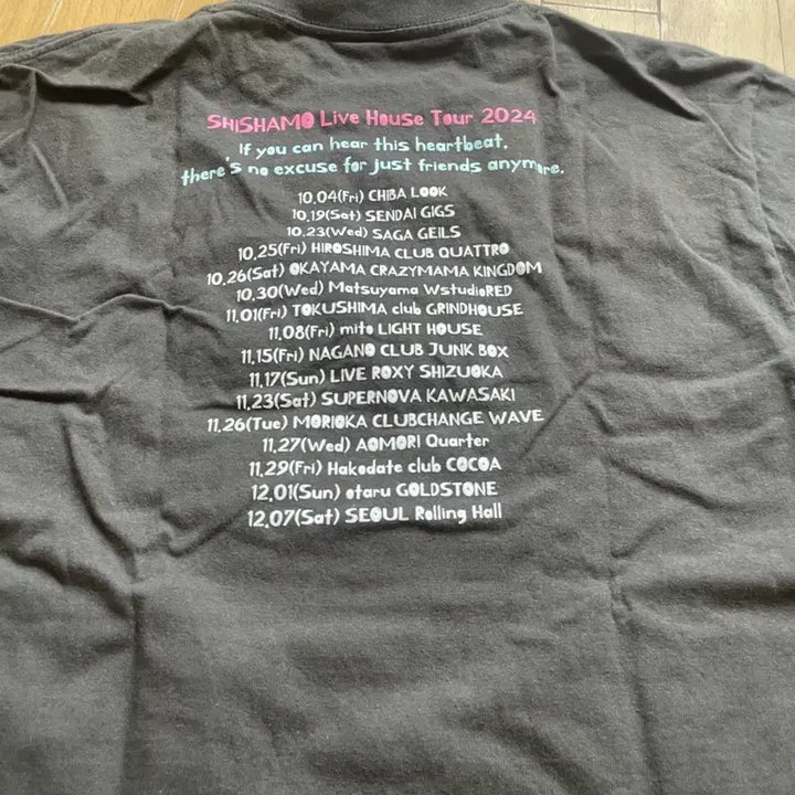 [BUNJANG] Shishamo Korea Tour L Size T-Shirt / [L] 시샤모 내한 티셔츠