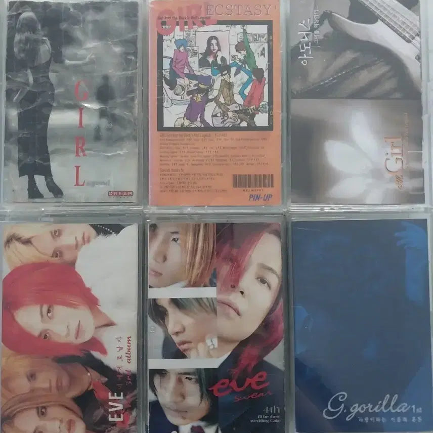 [BUNJANG] Various Artists - CD and Cassette Tape Bundle (Girl Groups 1-3, Eve 3-4, G.Gorilla 1) / [추억소환] 걸 1집~3집(사진/포스터)+이브+G.고릴라 카세트테이프