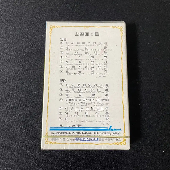 [BUNJANG] Song Gol Mae 2nd Album First Press Unsealed Cassette Tape / 송골매 2집 초판 미개봉 카세트 테이프