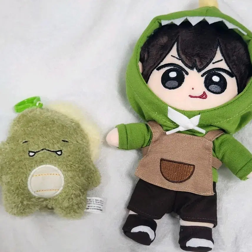 [BUNJANG] Pixelly Dinosaur Plush Keychain &amp; Stuffed Toy Set / 픽셀리 공룡 인형키링, 봉제인형 처분