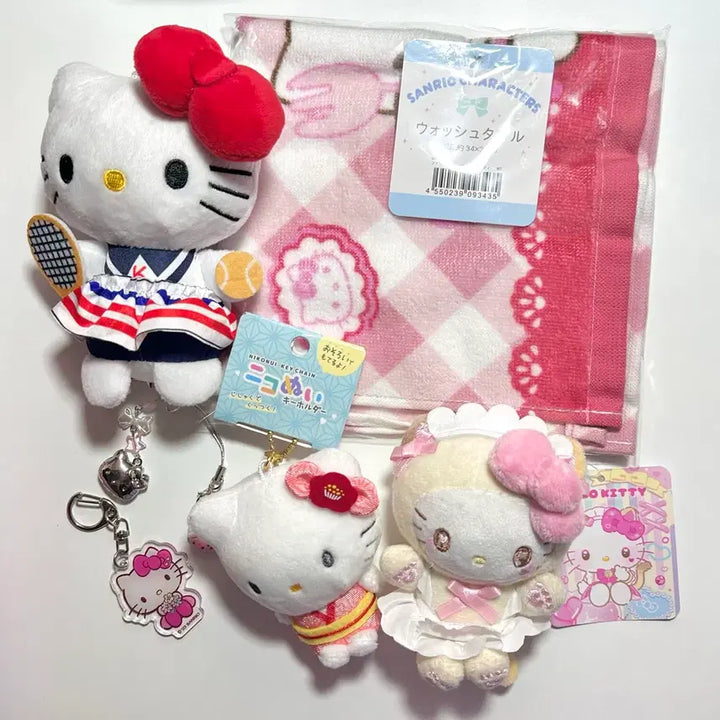 [SOLD OUT] 산리오 헬로키티 인형 키링 일본 정품 일괄 수건