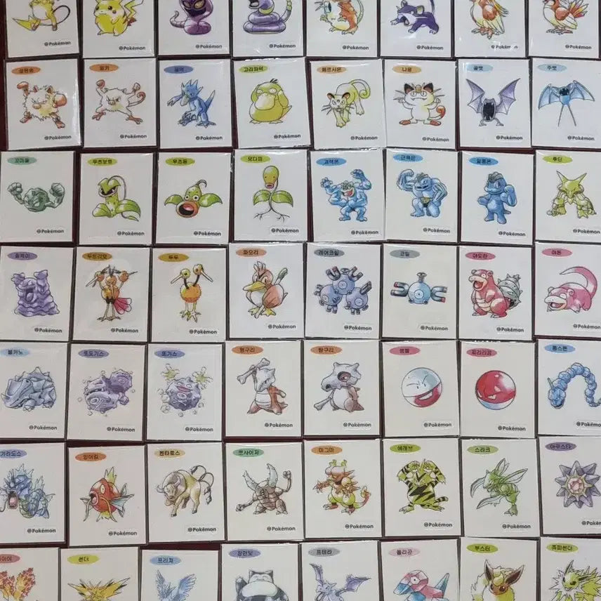 [BUNJANG] Pokemon 30th Anniversary Artworks Special Sticker Set (100 Types) / 포켓몬 30주년 아트웍 스페셜 띠부씰 (100종)