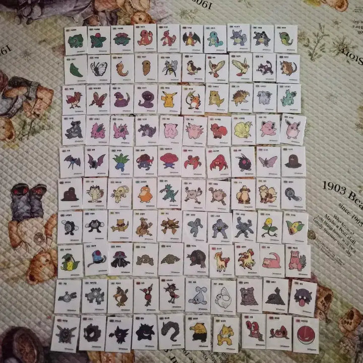 [BUNJANG] Pokemon Stickers 1st Generation Bundle Set (Includes 2 Mewtwo Stickers) / 포켓몬 띠부씰 1세대 띠부씰 뮤츠두장 포함 일괄판매합니다