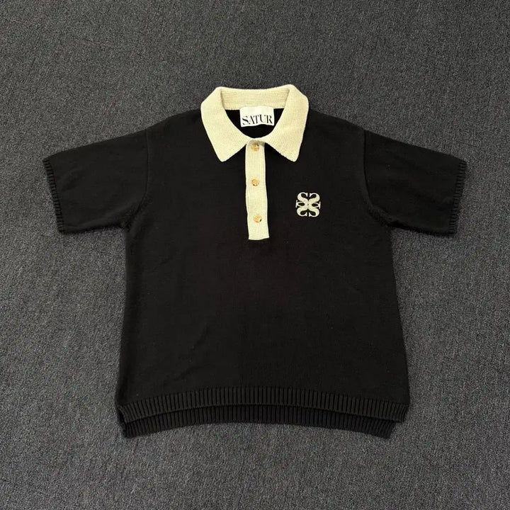 [BUNJANG] Sotte R.N. Napoli Collar Knit Short Sleeve T-Shirt / 세터 나폴리 카라니트 반팔티