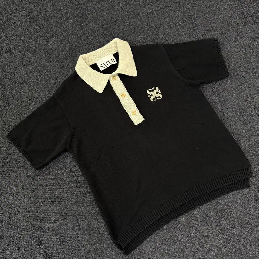 [BUNJANG] Sotte R.N. Napoli Collar Knit Short Sleeve T-Shirt / 세터 나폴리 카라니트 반팔티