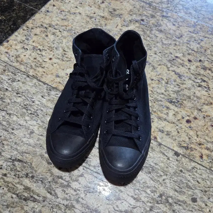 [BUNJANG] Converse Chuck Taylor All Star High Top Triple Black Sneakers 275mm / 컨버스 척테일러 하이탑 트리플 블랙 스니커즈 275 (m3310c)