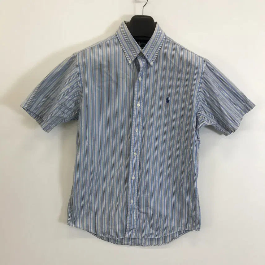 [BUNJANG] Polo Ralph Lauren Custom Fit Striped Short Sleeve Shirt / 폴로 랄프로렌 커스텀핏 스트라이프셔츠 반팔 [40]