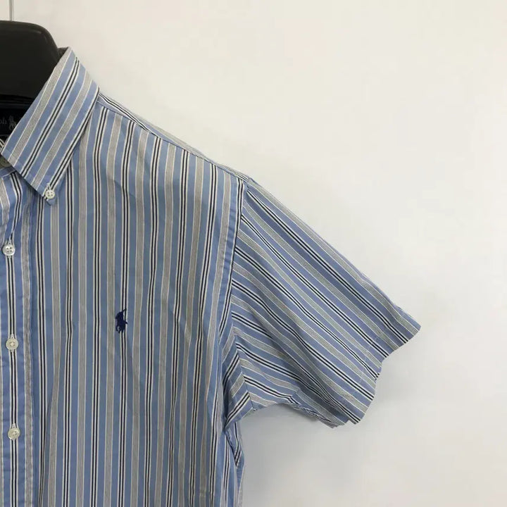 [BUNJANG] Polo Ralph Lauren Custom Fit Striped Short Sleeve Shirt / 폴로 랄프로렌 커스텀핏 스트라이프셔츠 반팔 [40]