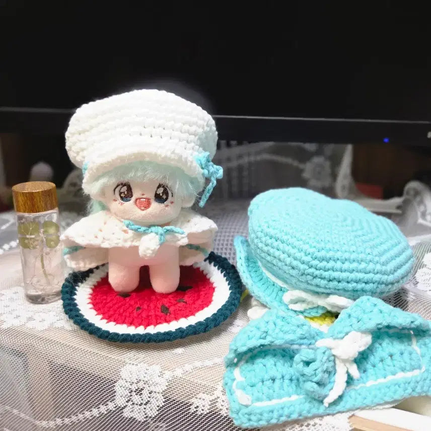 [BUNJANG] Handmade Knitted Doll Clothes Marine Look (10cm) / [주문제작]핸드메이드 뜨개인형옷 마린룩(10cm)