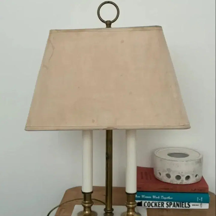 [BUNJANG] Vintage Brass Table Lamp with Marble Base / 빈티지 브라스 테이블 램프