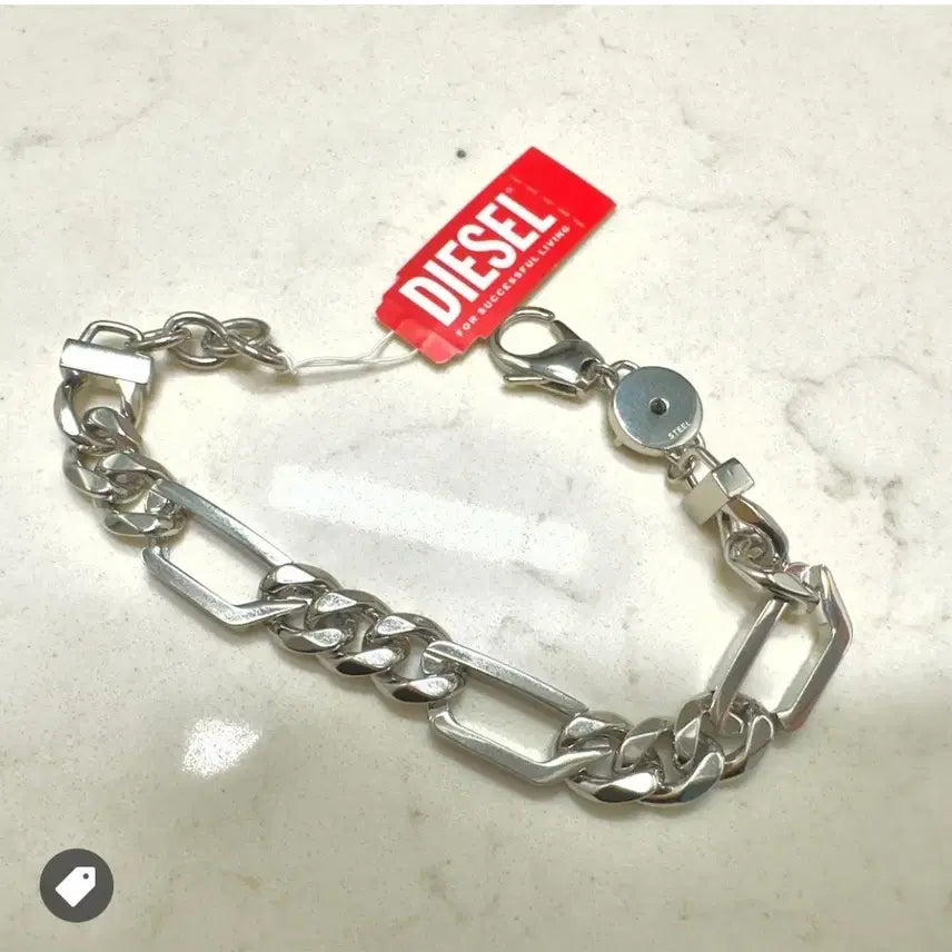 [BUNJANG] Diesel Chain Bracelet Silver / 디젤 체인 팔찌 실버