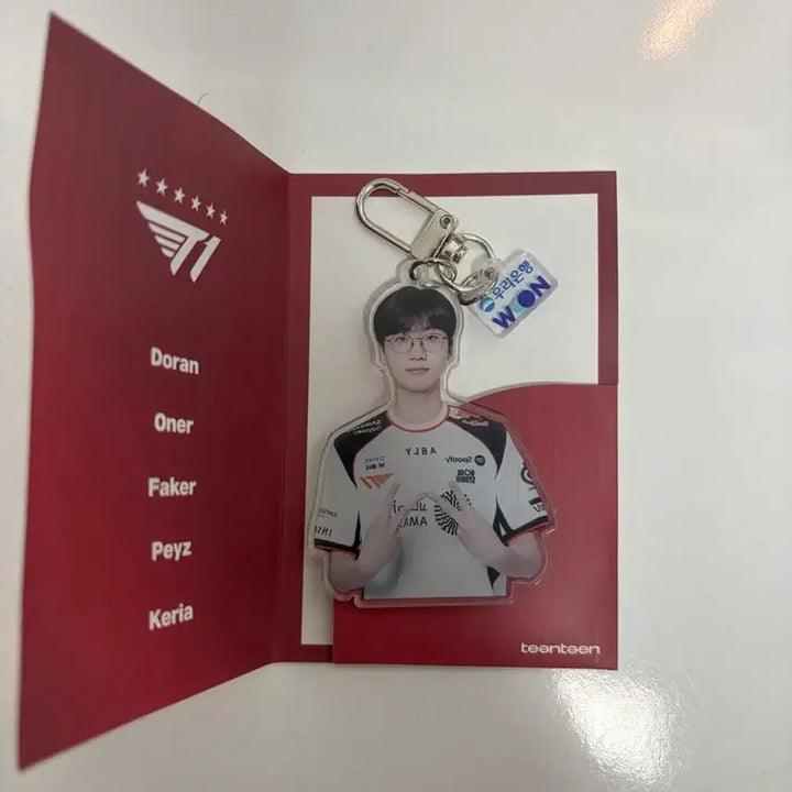 [BUNJANG] T1 Woori Bank Photocard &amp; KeRia, Oner, Doran Keyring Bundle Set / 티원 우리은행 포토카드와 오너,도란 키링