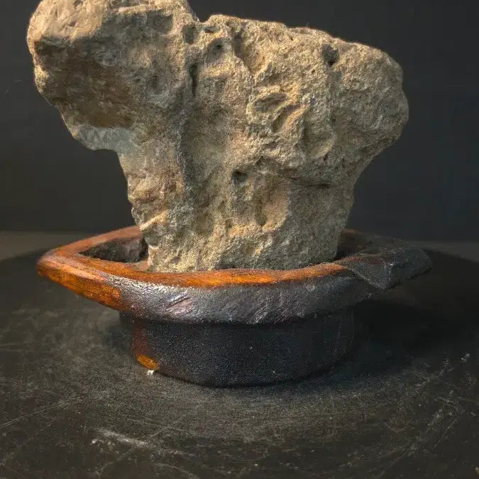 [BUNJANG] Lion-Shaped Natural Stone Suiseki with Wooden Stand / 사자형상 자연석 수석