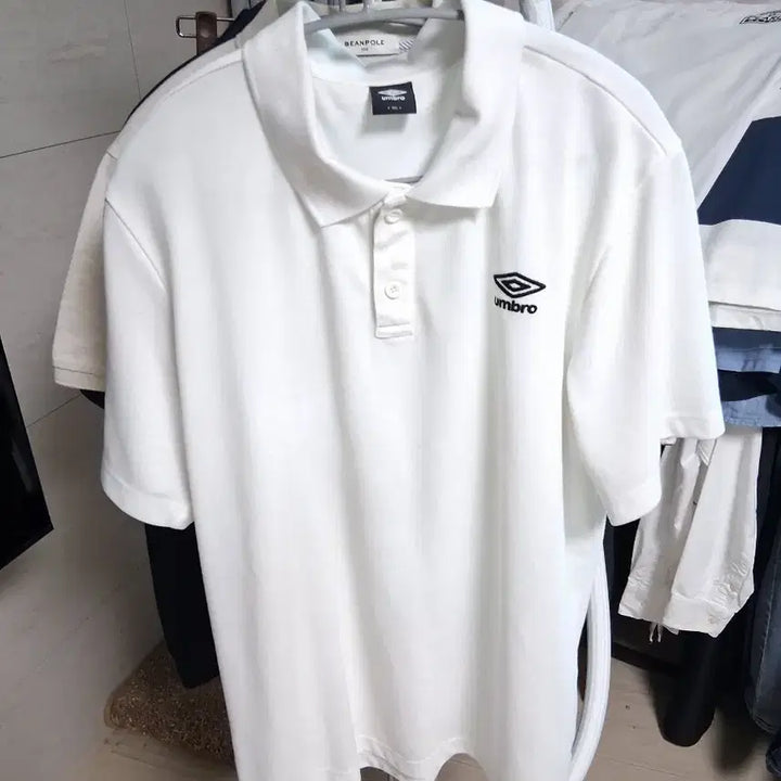 [BUNJANG] Umbro Short Sleeve Polo Shirt White / 엄브로 반팔 카라티 화이트