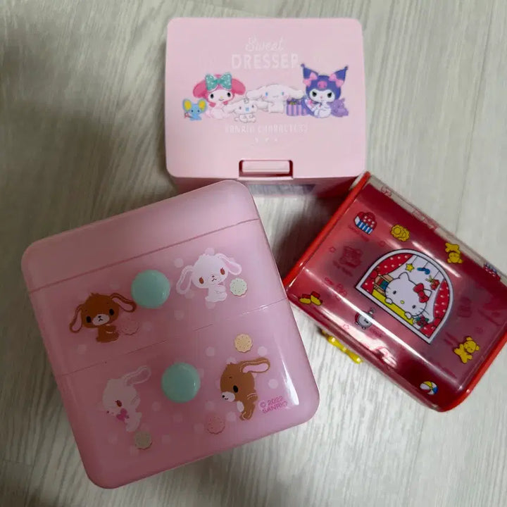 [BUNJANG] Sanrio Sugarbunnies Mini Drawer &amp; Hello Kitty Storage Box Set / [일괄] 산리오 슈가바니즈 미니서랍 헬로키티 보관함 마멜 쿠로미 보관함