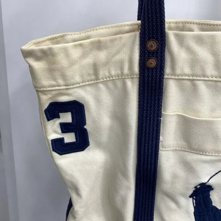 [BUNJANG] Polo Ralph Lauren Big Pony Big Tote Bag / [대장급/유일매물] 세탁완료 폴로 랄프로렌 빅포니 빅 토트백
