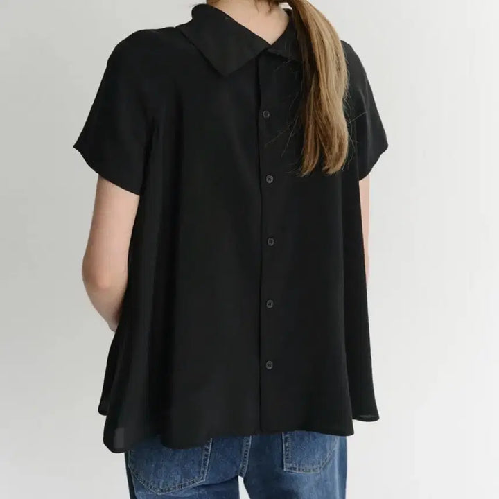 [BUNJANG] IA Two-Way Blouse Black (Size 55-66) / (새상품) 이아 투웨이 블라우스 블랙(55~66)