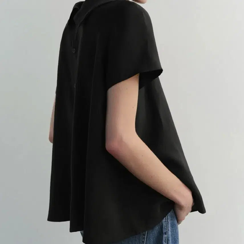 [BUNJANG] IA Two-Way Blouse Black (Size 55-66) / (새상품) 이아 투웨이 블라우스 블랙(55~66)