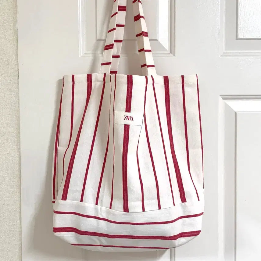 [BUNJANG] ZARA Striped Eco Bag Beach Bag Tote Bag / ZARA 자라 스트라이프 에코백 비치백 빅백 여행 가방 토트백