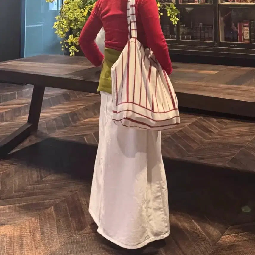 [BUNJANG] ZARA Striped Eco Bag Beach Bag Tote Bag / ZARA 자라 스트라이프 에코백 비치백 빅백 여행 가방 토트백