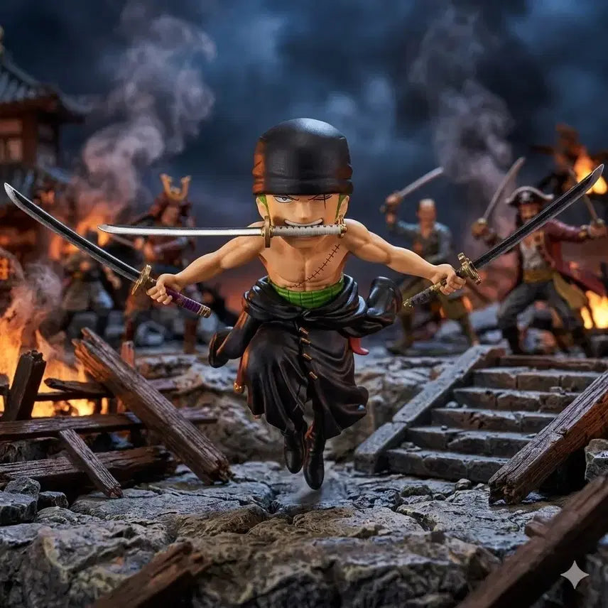 [BUNJANG] One Piece Onigashima Zoro World Collectable Figure (Sealed) / 미개봉금고 원피스 오니가시마 조로 월콜