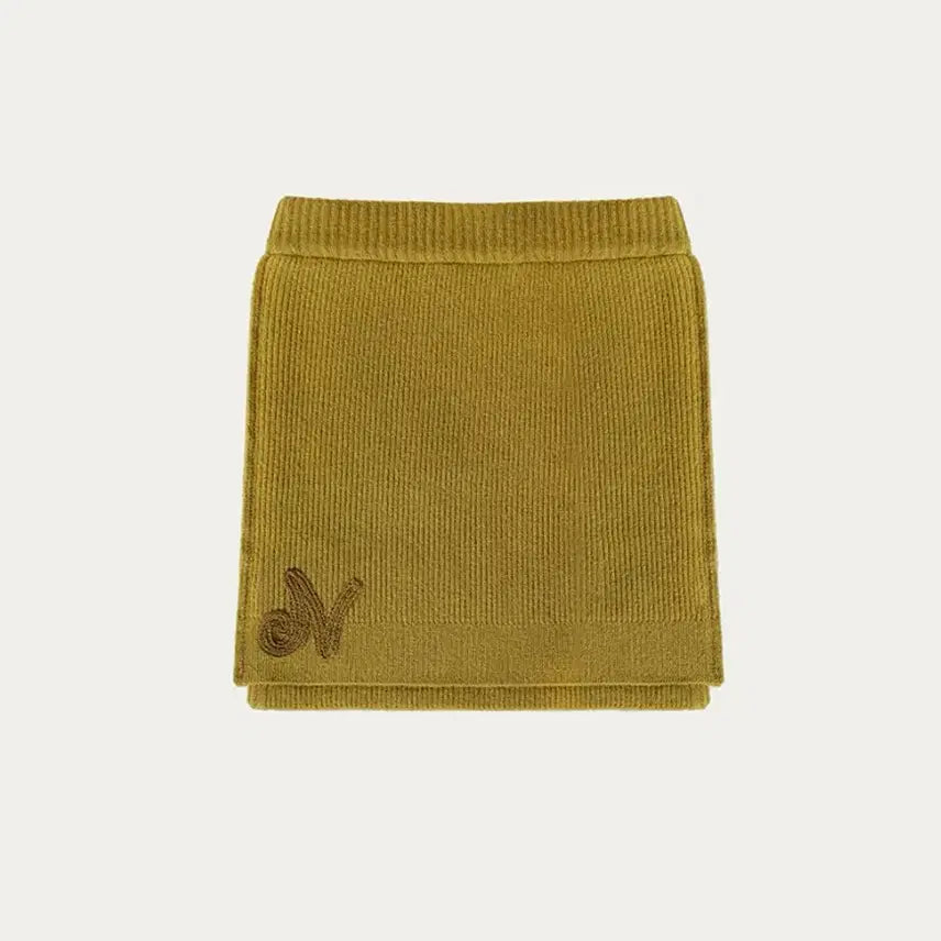 [SOLD OUT] 나비버스 Straight Fit Knit Skirt Olive