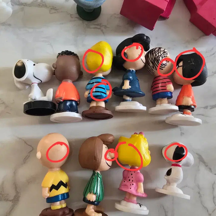 [BUNJANG] Vintage Snoopy Figures Bundle Set (with defects) / 하자o) 빈티지 스누피 피규어 일괄