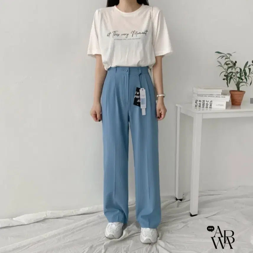 [BUNJANG] AWAB Cooling Wide Slacks (Summer/Spring, Size S) / 에이와비 쿨링 와이드 슬랙스 여름 봄 준새상품 키작녀