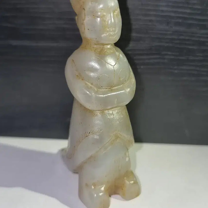 [BUNJANG] Jade Figure Sculpture / 오래된 옥 인물상 조각품 강질의 옥