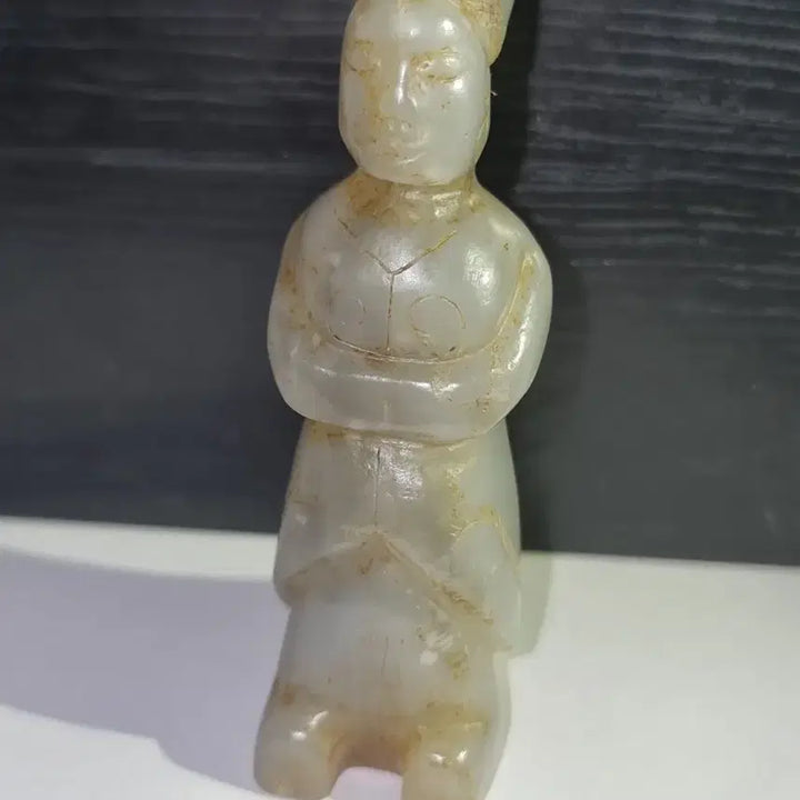 [BUNJANG] Jade Figure Sculpture / 오래된 옥 인물상 조각품 강질의 옥