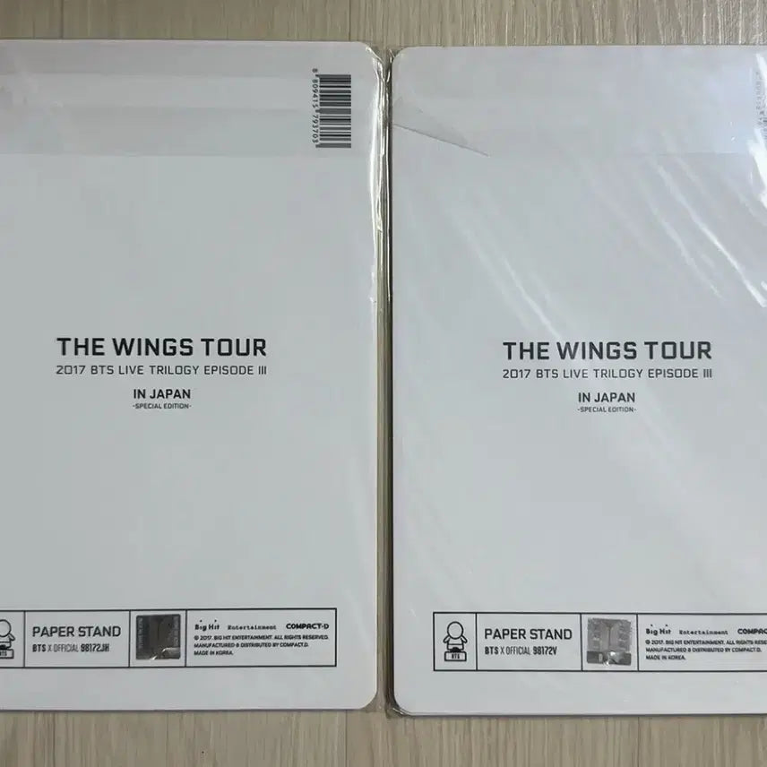 [BUNJANG] BTS Wings Tour Japan Paper Stand (V, J-Hope) Bundle Set / 방탄 BTS 윙즈투어 재팬 종이 스탠드 (뷔, 제이홉)