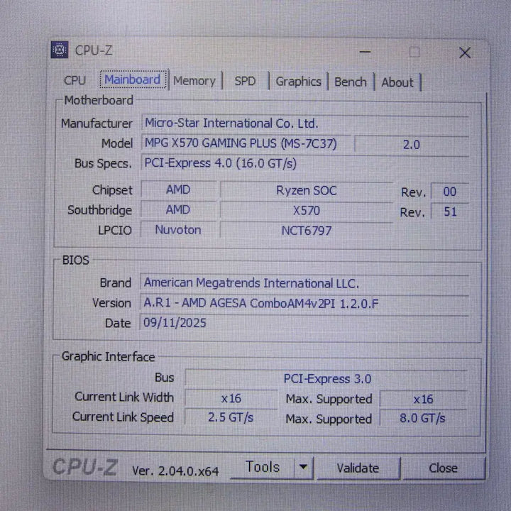 [BUNJANG] MSI MPG X570 Gaming Plus ATX Motherboard AM4 Socket / [AM4소켓] MSI MPG X570 게이밍 플러스